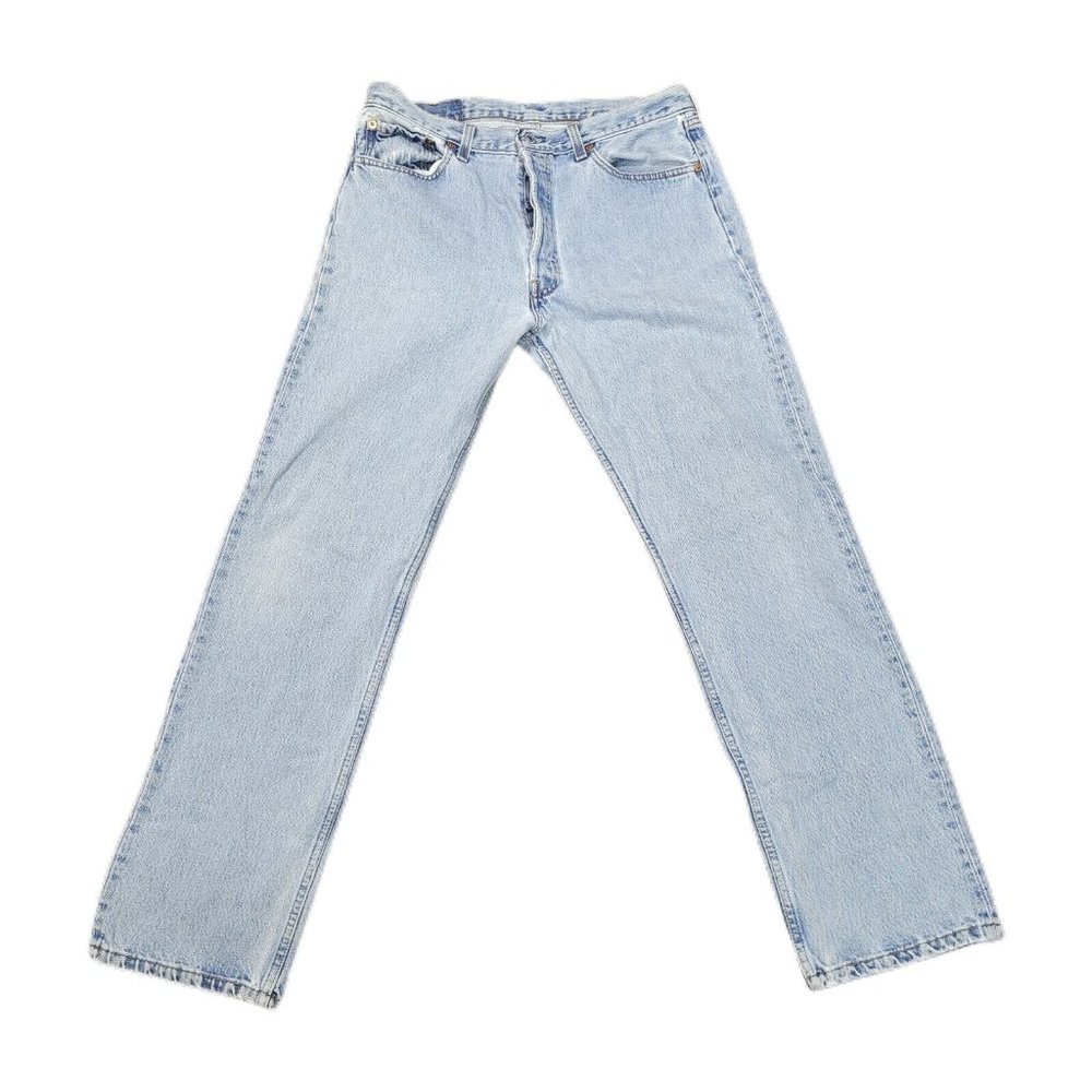 Vintage Levis 501 Jeans 34 X 32 Blue 80s Denim Button Fly Made In USA